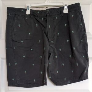 H&M Dark Gray Men's Shorts with Palm Print